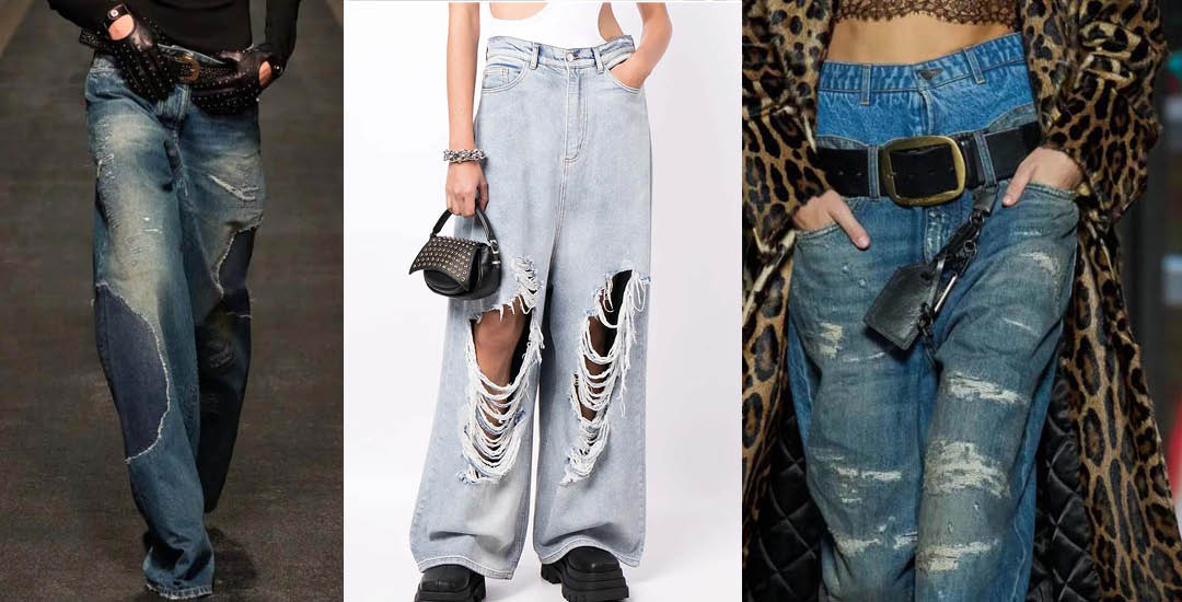 Luxo: os jeans rasgados ou destruídos